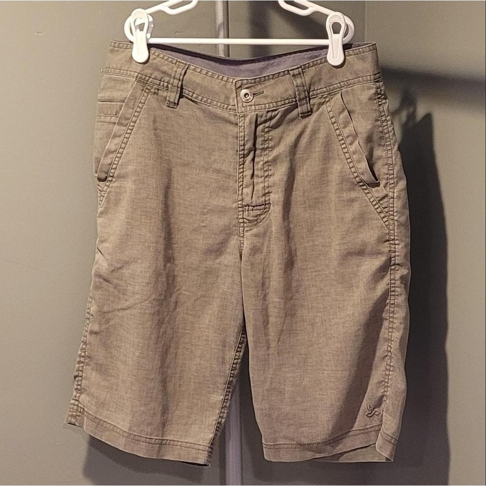 prAna Men's Furrow Hemp Blend Shorts Sun Protection, Size 28, Khaki Green